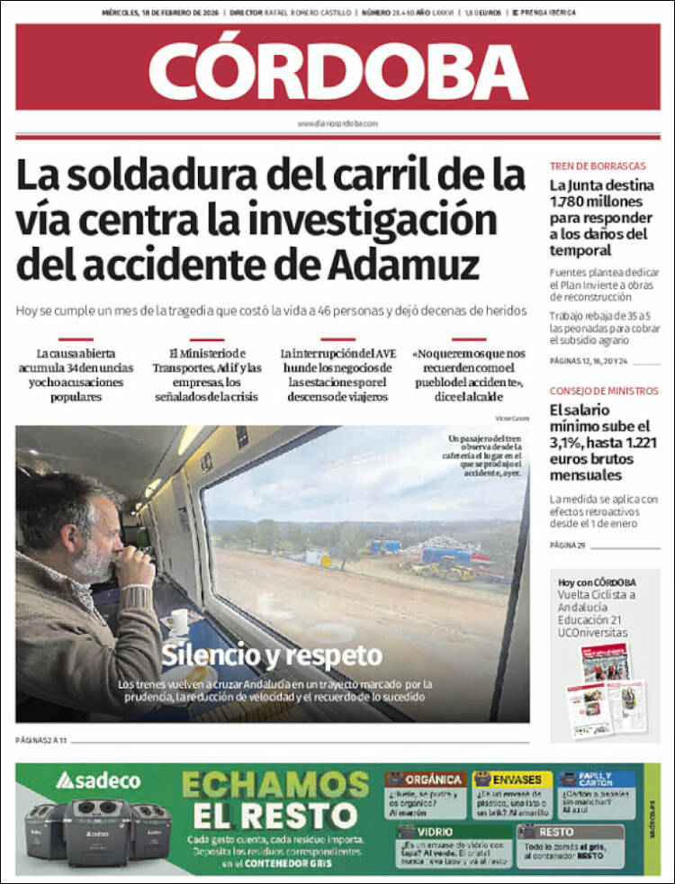 Portada de Diario de Córdoba (Espa&ntilde;a)