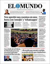 Portada de El Mundo (Espa&ntilde;a)