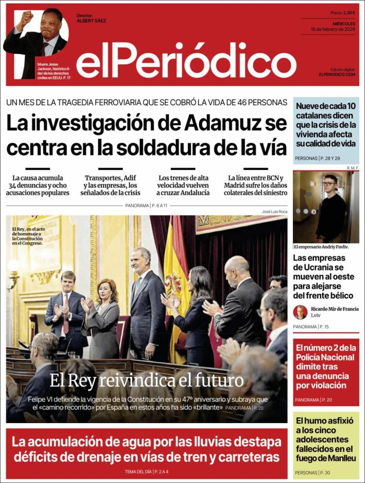 Portada de El Periódico (España)