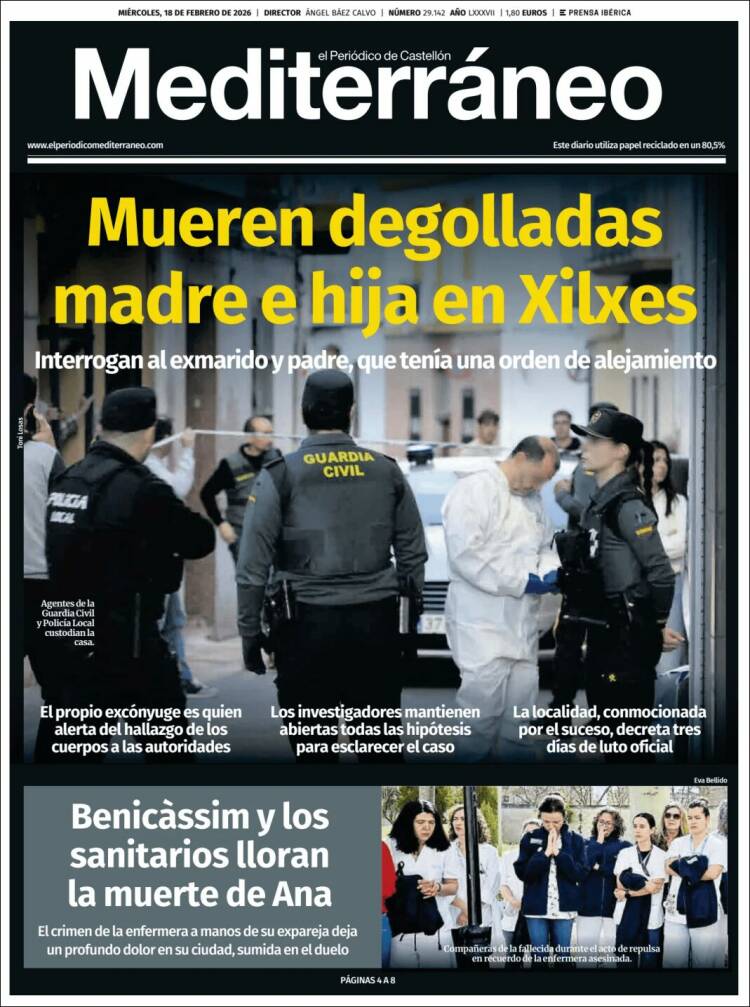 Portada de El Periódico Mediterraneo (Espa&ntilde;a)