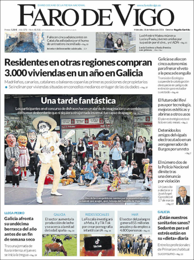 Portada de Faro de Vigo (Espa&ntilde;a)