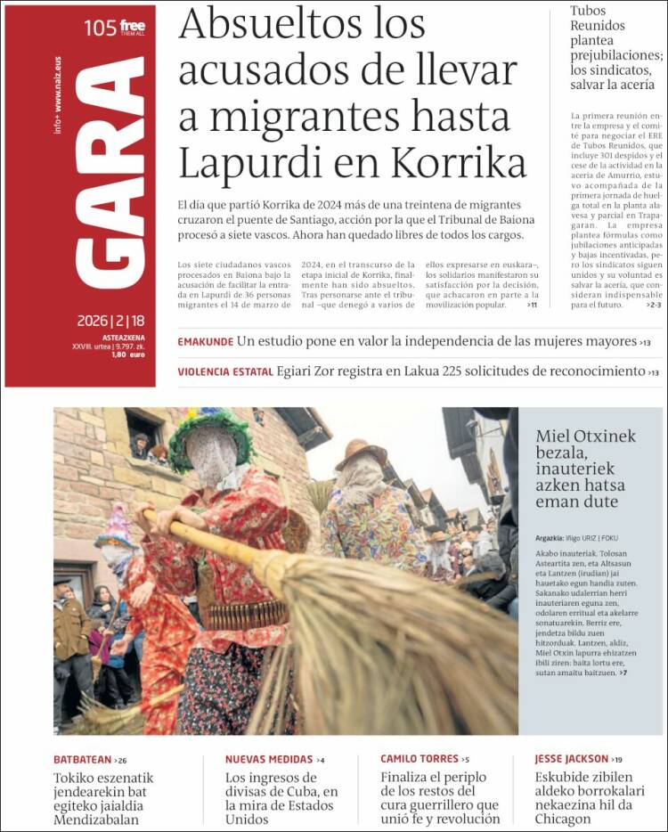 Portada de Gara (Espa&ntilde;a)