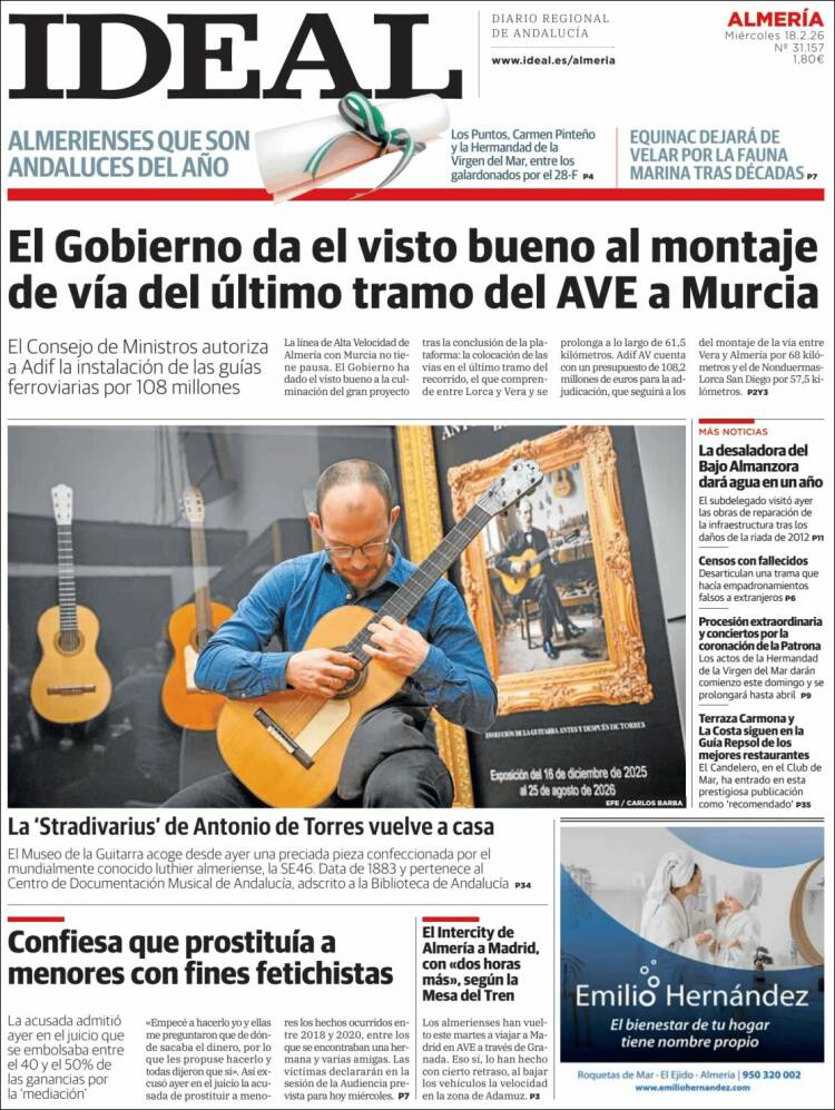 Portada de Ideal Almeria (Espa&ntilde;a)