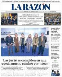 Portada de La Razón (Espa&ntilde;a)