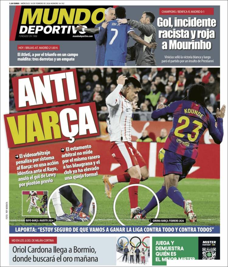 Portada de El Mundo Deportivo (Espa&ntilde;a)