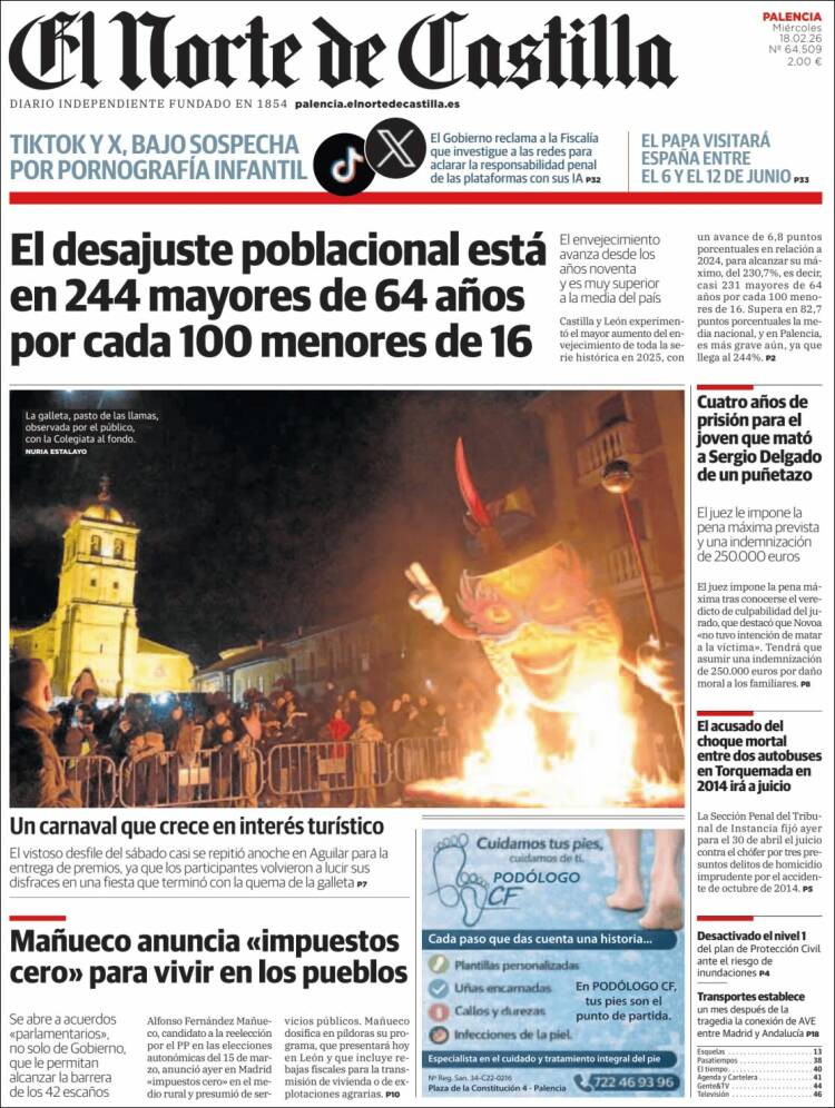 Portada de Norte de Castilla - Palencia (Espa&ntilde;a)