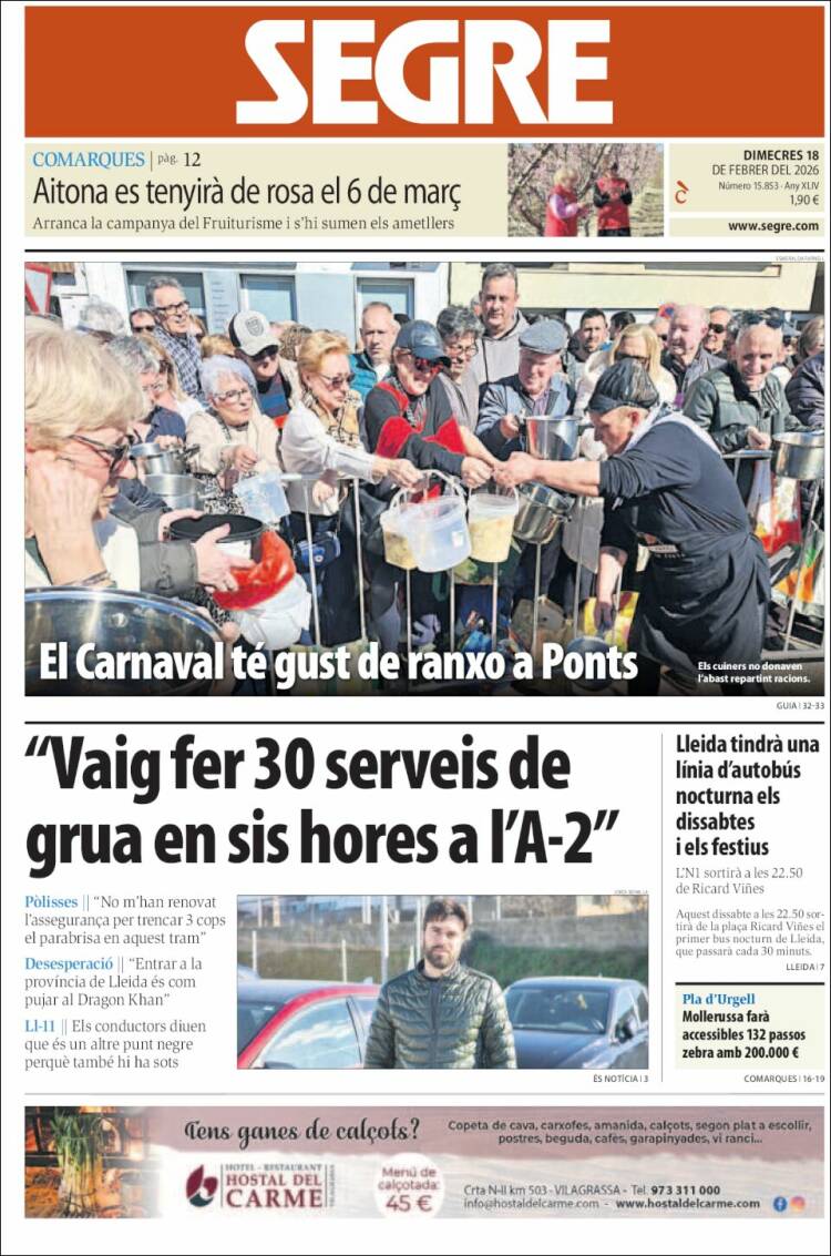 Portada de Segre (Espa&ntilde;a)