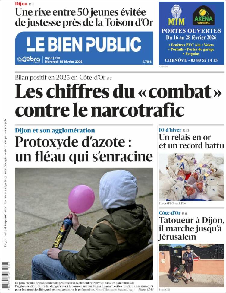 Portada de Le Bien Public (Francia)