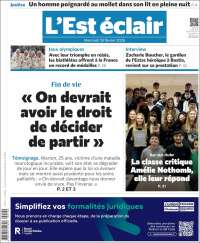 Portada de L'Est Eclair (Francia)