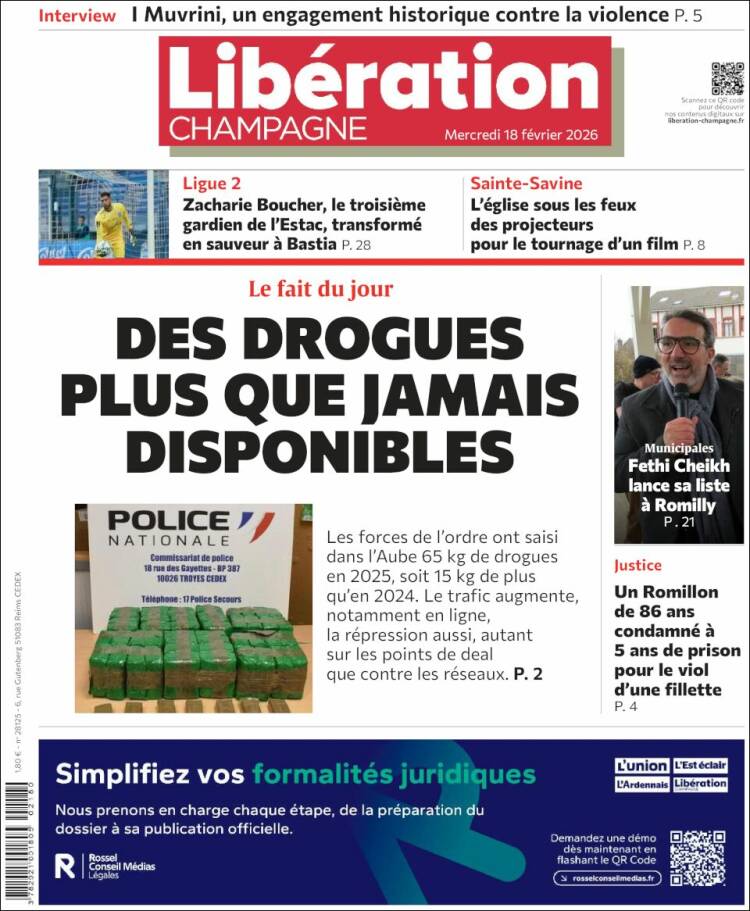 Portada de Libération Champagne (Francia)