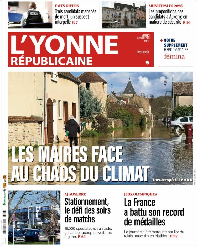 Portada de L'Yonne-Républicaine (Francia)