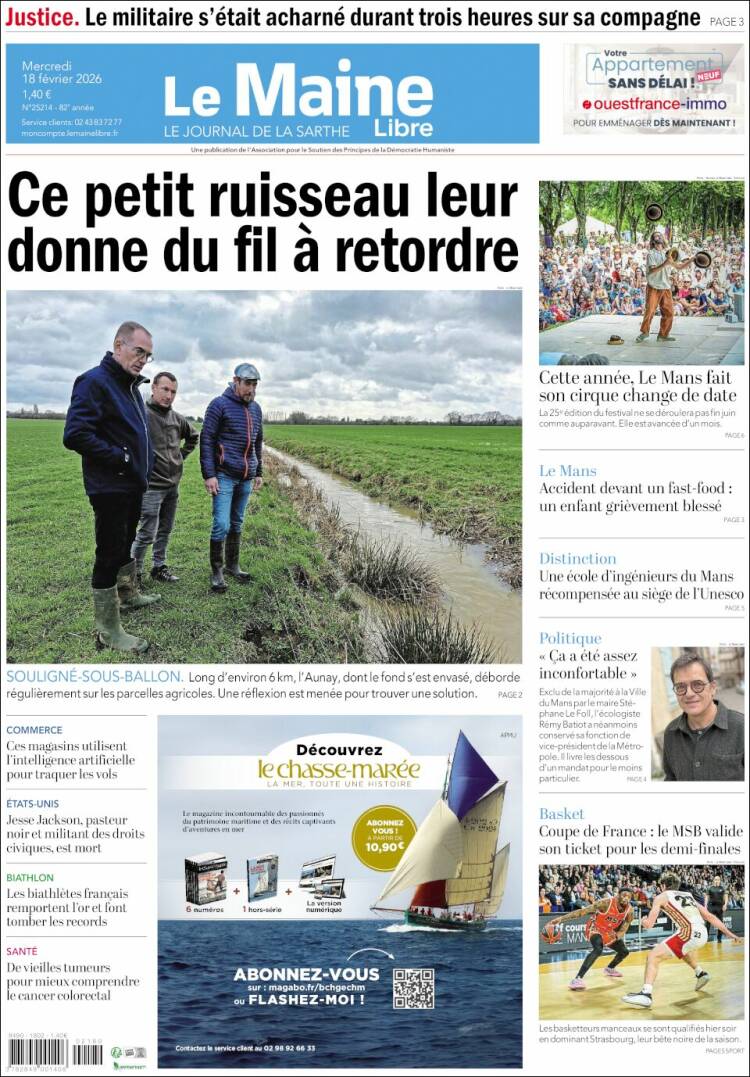 Portada de Le Maine Libre (Francia)