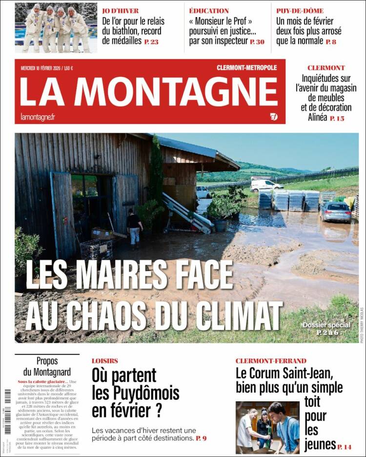 Portada de La Montagne (Francia)
