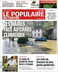 Portada de Le Populaire du Centre (Francia)