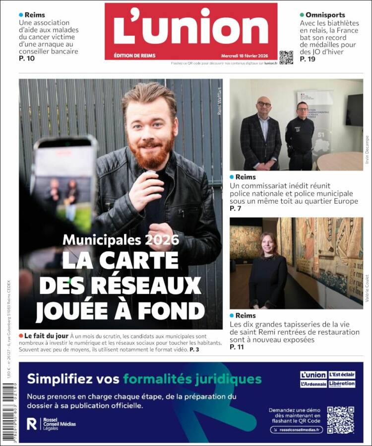 Portada de L'Union (Francia)