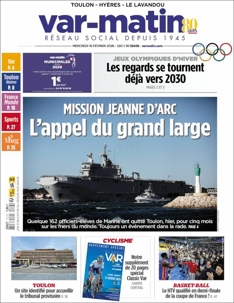 Portada de Var-Matin (Francia)
