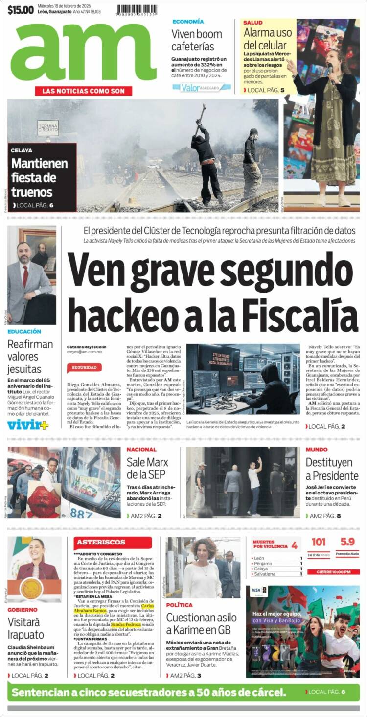 Portada de Al Día A.M. (M&eacute;xico)