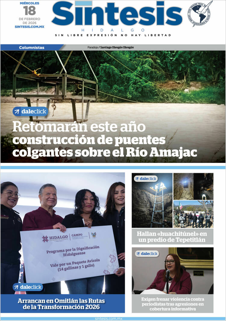 Portada de Sistesis - Hidalgo (M&eacute;xico)