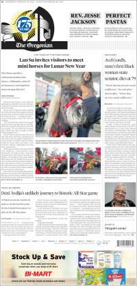 Portada de The Oregonian (USA)