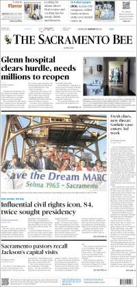 Portada de The Sacramento Bee (USA)