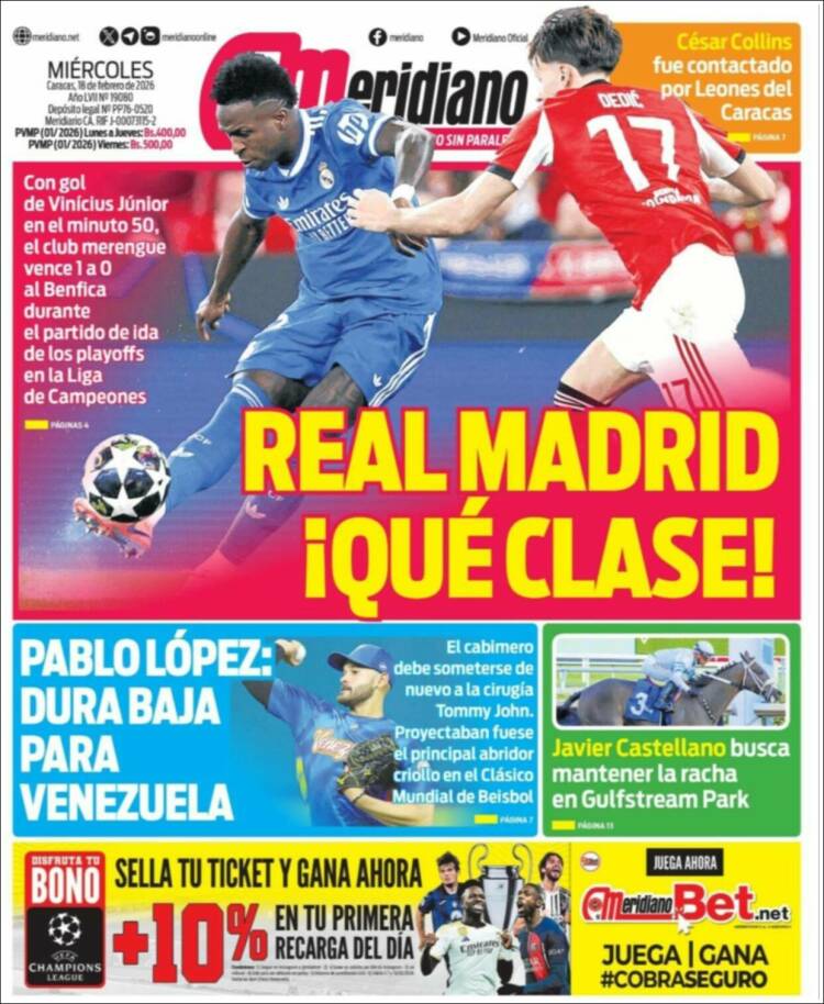 Portada de Meridiano (Venezuela)