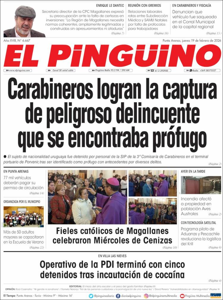 Portada de El Pingüino (Chile)