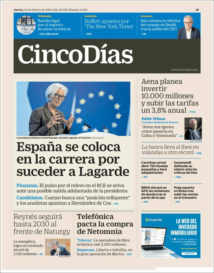 Portada de Cinco Días (Espa&ntilde;a)