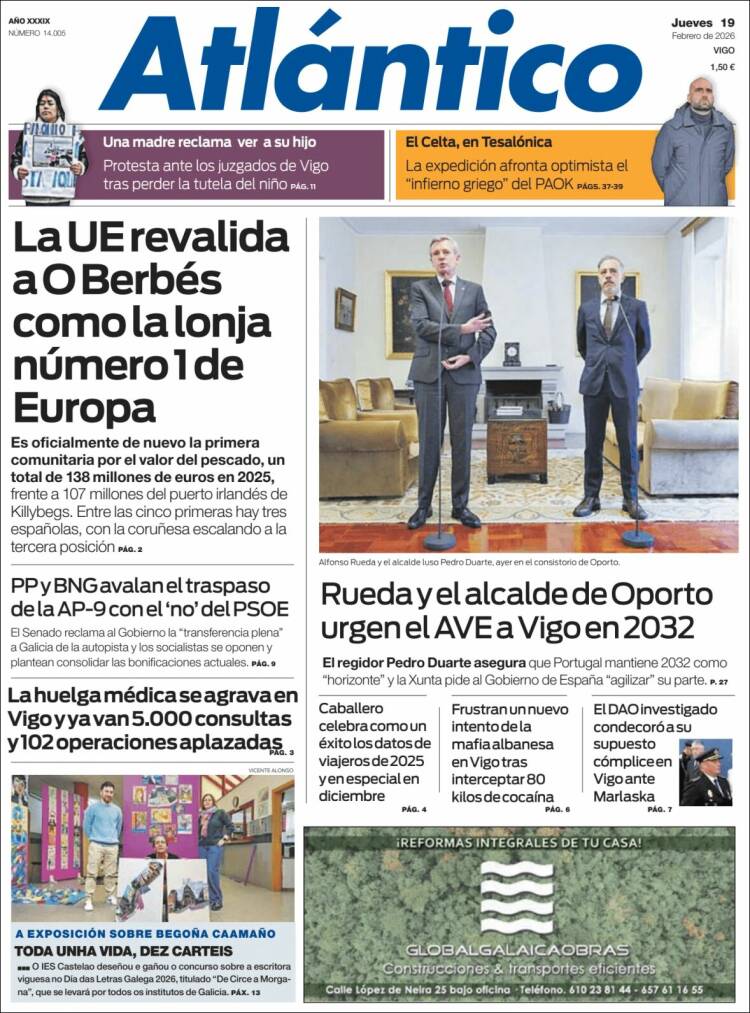 Portada de Atlántico Diario (Espa&ntilde;a)