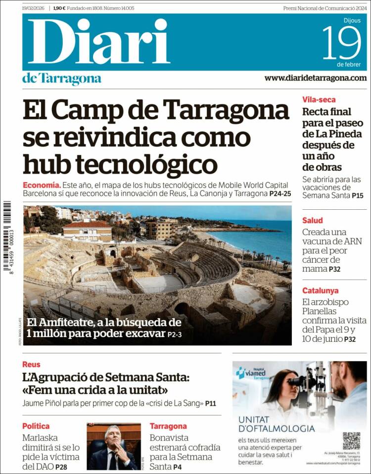 Portada de Diari de Tarragona (Espa&ntilde;a)