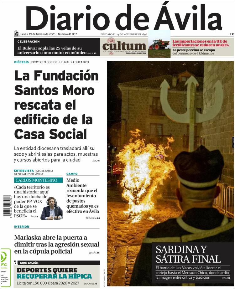 Portada de Diario de Ávila (Espa&ntilde;a)