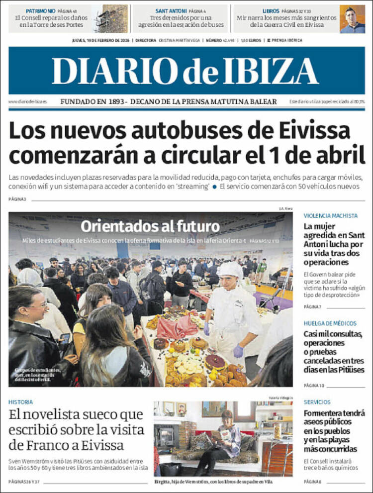 Portada de Diario de Ibiza (Espa&ntilde;a)