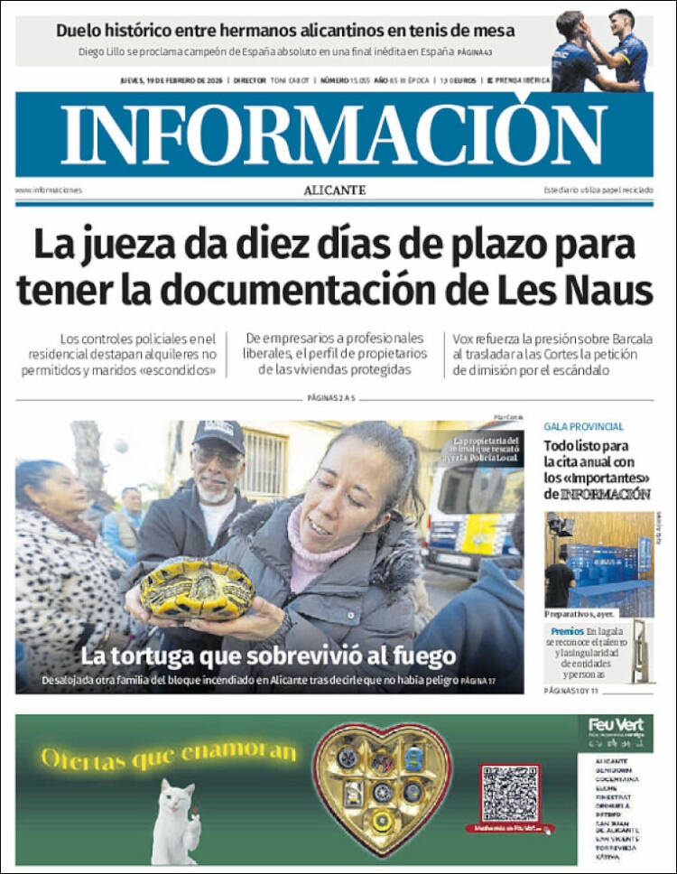 Portada de Diario Información (Espa&ntilde;a)