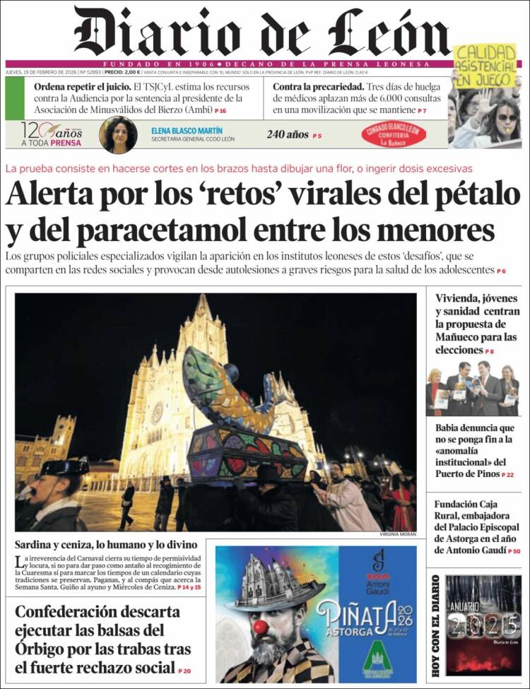 Portada de Diario de León (Espa&ntilde;a)