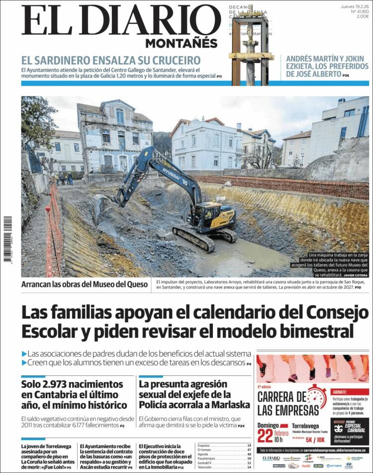 Portada de El Diario Montañés (Espa&ntilde;a)