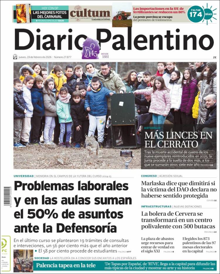 Portada de Diario Palentino (Espa&ntilde;a)