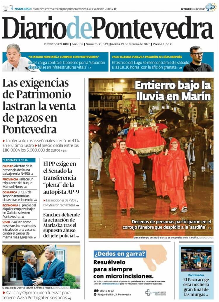 Portada de Diario de Pontevedra (Espa&ntilde;a)