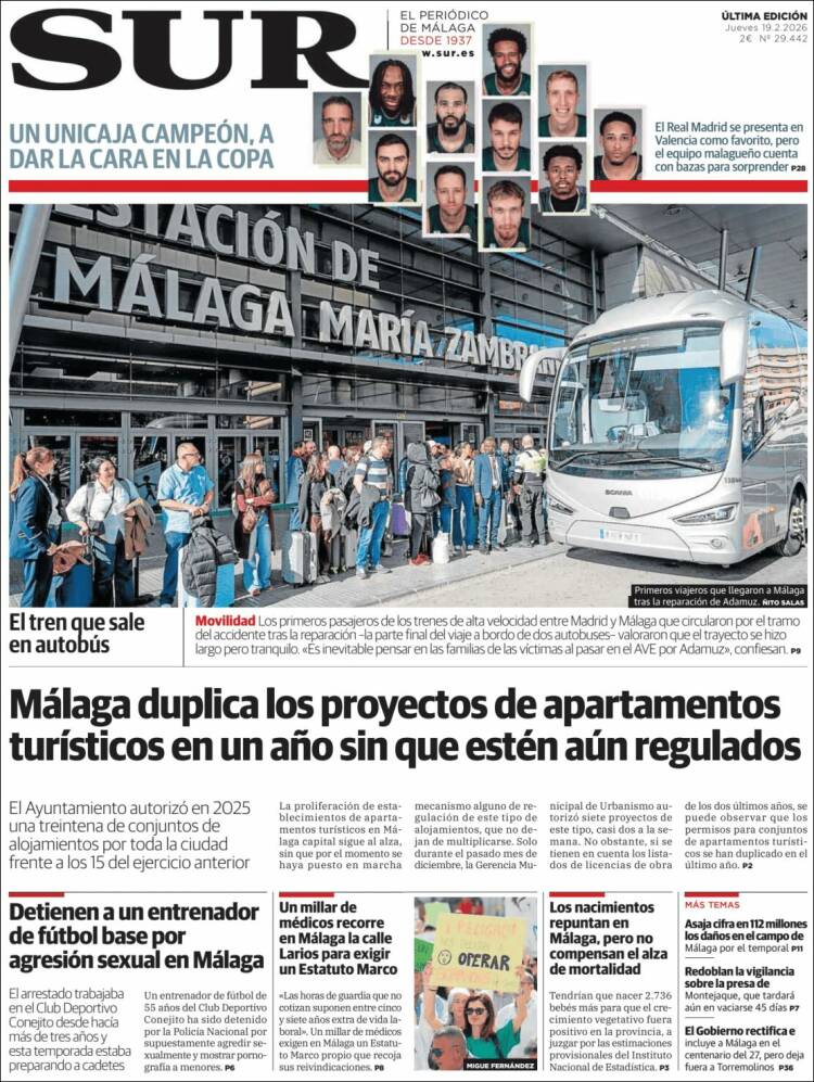 Portada de Diario el Sur (Espa&ntilde;a)