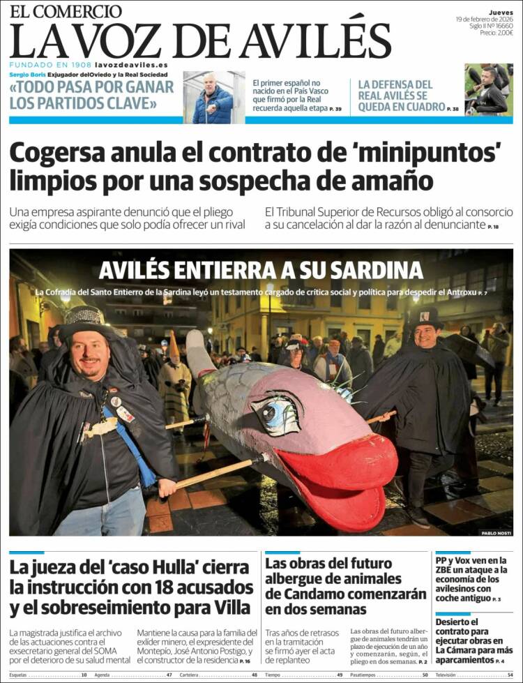 Portada de El Comercio - Avilés (Espa&ntilde;a)