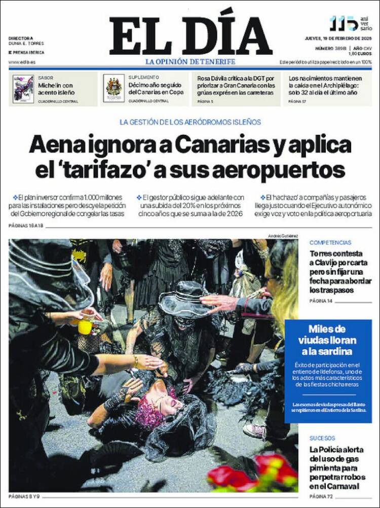 Portada de El Día (Espa&ntilde;a)