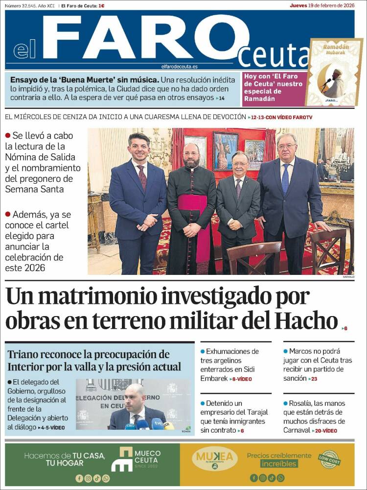 Portada de El Faro de Ceuta (Espa&ntilde;a)