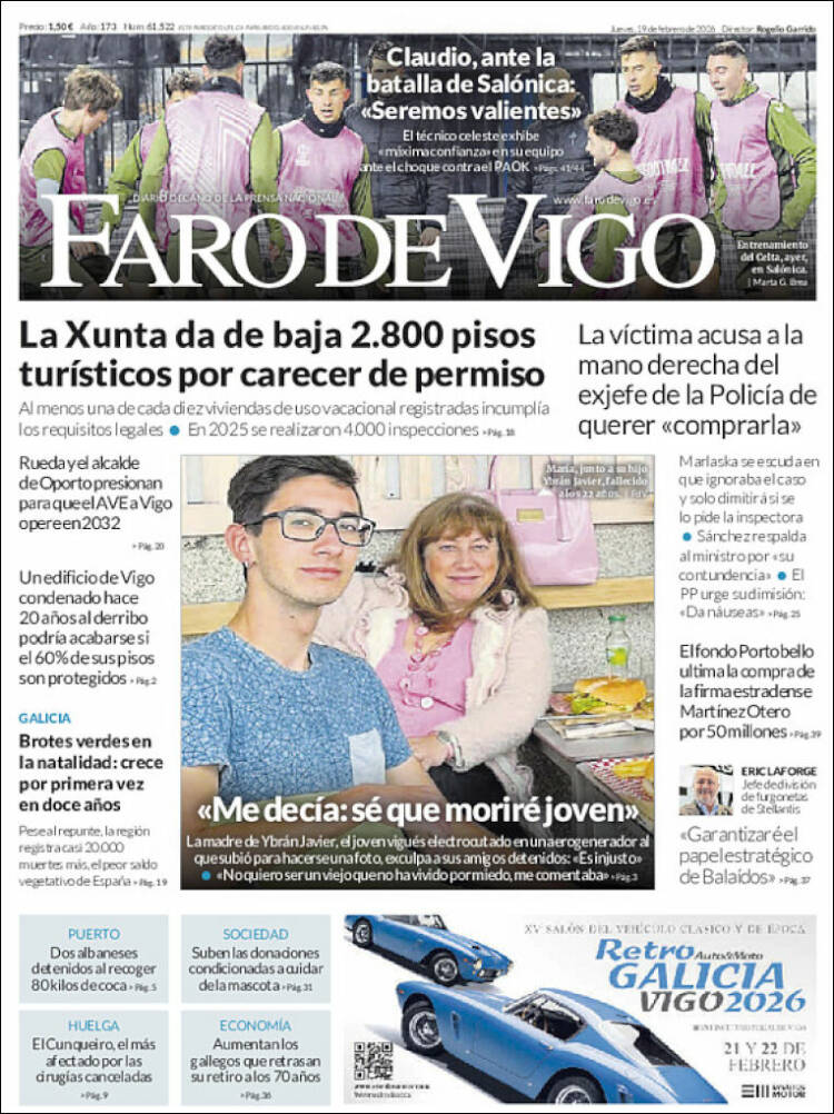 Portada de Faro de Vigo (Espa&ntilde;a)