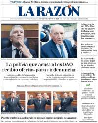 Portada de La Razón (Espa&ntilde;a)