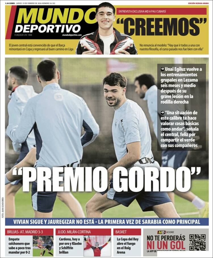 Portada de Mundo Deportivo Bizkaia (Espa&ntilde;a)