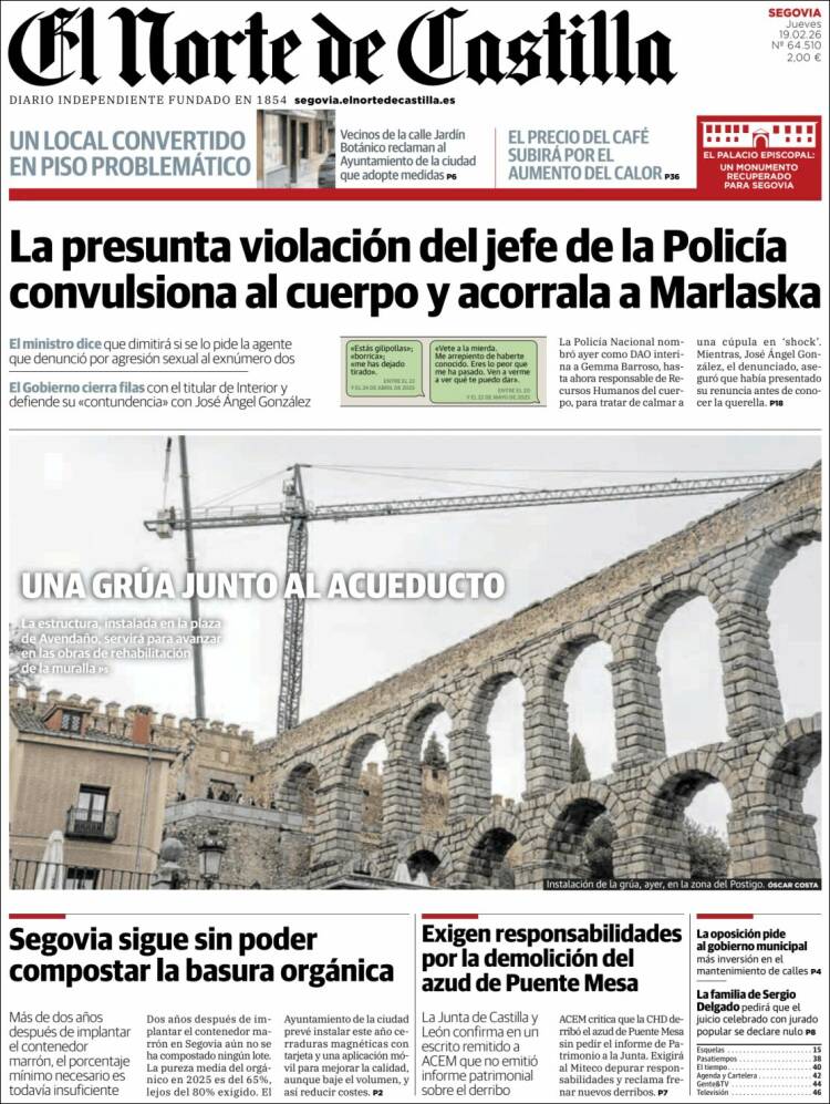 Portada de Norte de Castilla - Segovia (Espa&ntilde;a)