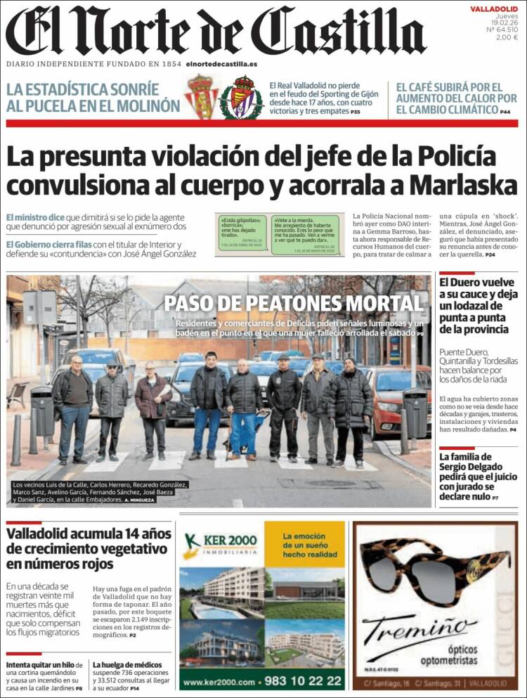 Portada de Norte de Castilla - Valladolid (Espa&ntilde;a)