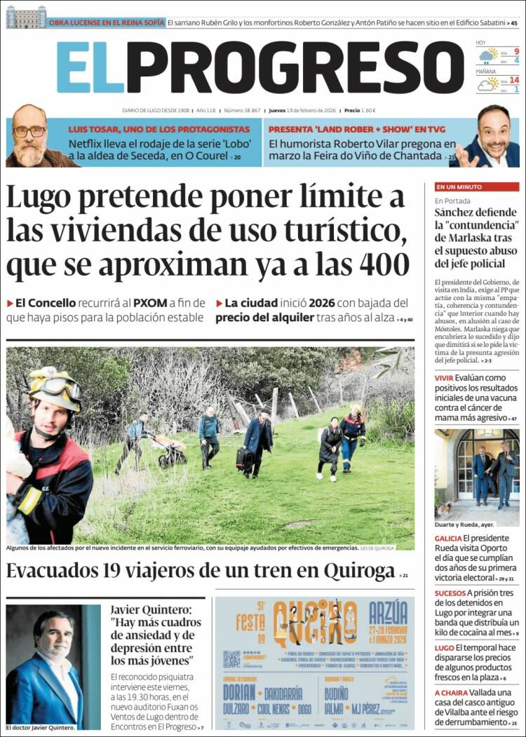 Portada de El Progreso (Espa&ntilde;a)