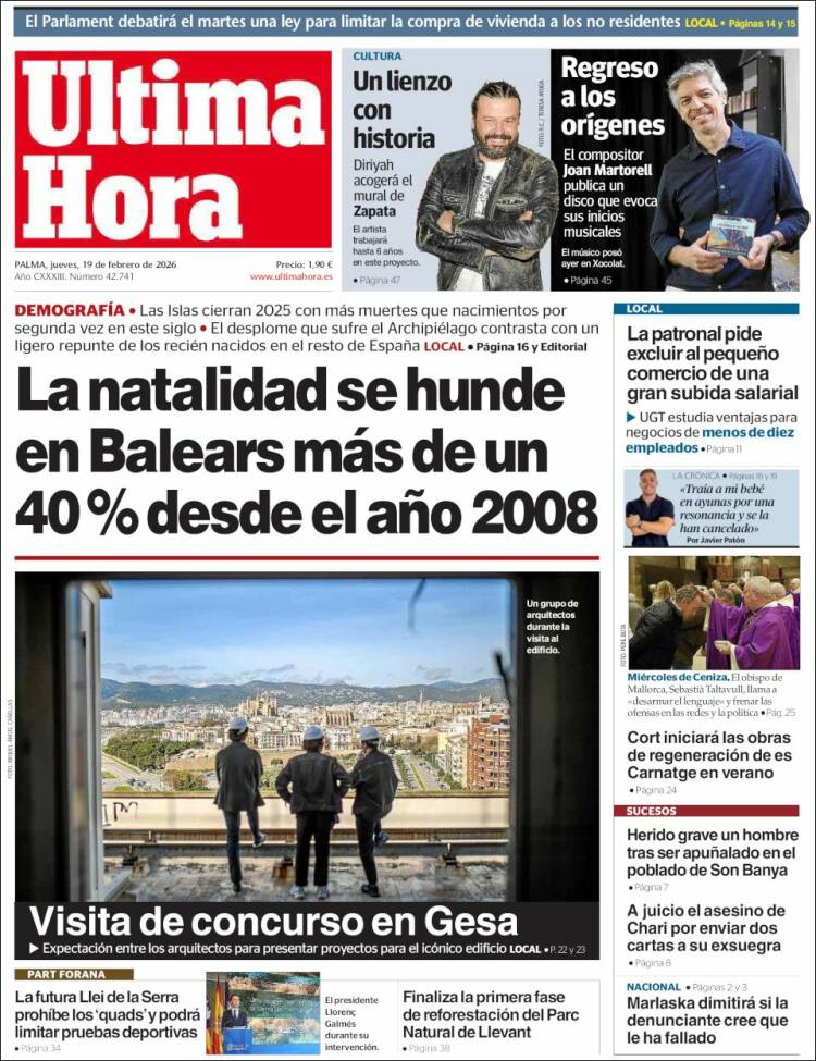 Portada de Última Hora (Espa&ntilde;a)