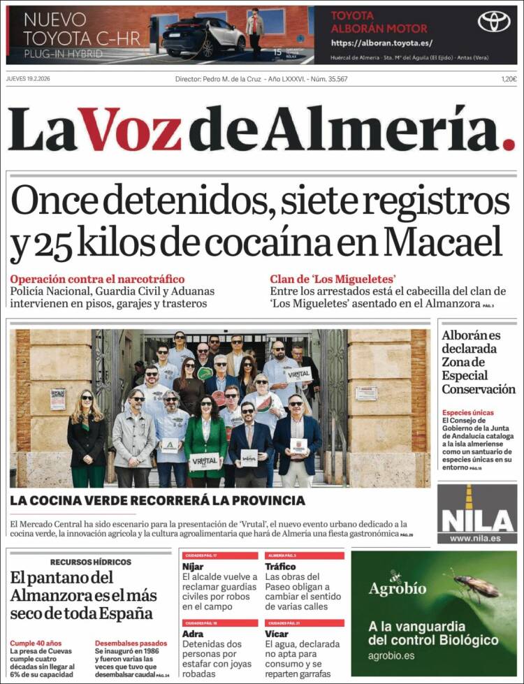 Portada de La Voz de Almería (Espa&ntilde;a)