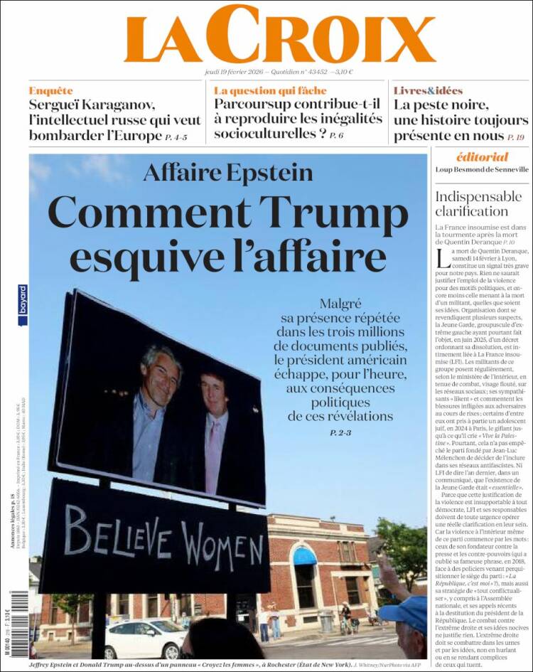 Portada de La Croix (Francia)