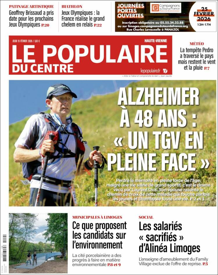 Portada de Le Populaire du Centre (Francia)
